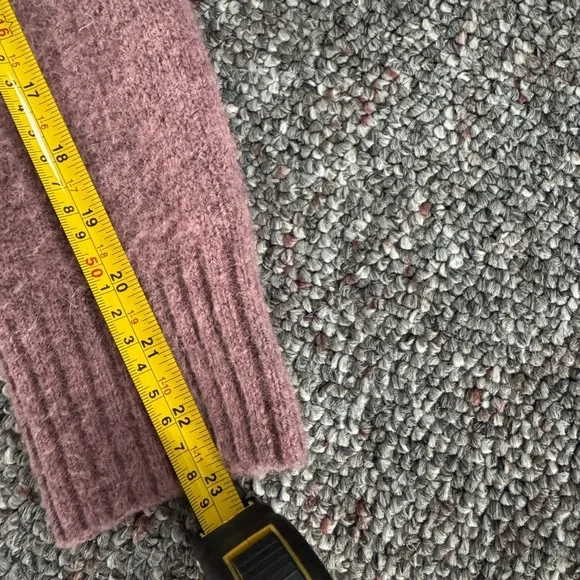 Madewell Wool blend Mauve Pink mock neck Knit Sweater Small - Picture 8 of 9